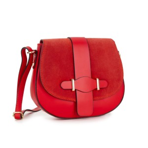 Geanta dama de umar din piele naturala DiAmanti Fabrice Rosie